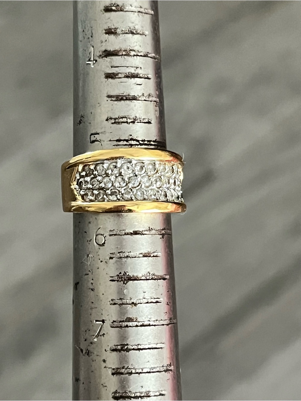 Gold-Tone Pave Women's Ring - Elegant Sparkle